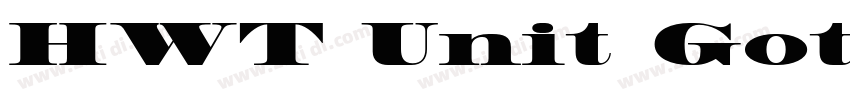HWT Unit Gothic字体转换